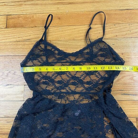 Victorias Secret Y2k Black Mesh Slip Dress Size M - Picture 5 of 8